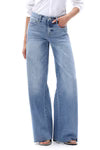 Küsteninspirierte Mid-Rise-Wide-Leg-Jeans