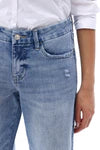 Küsteninspirierte Mid-Rise-Wide-Leg-Jeans