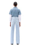 Hellanblaue Mid-Rise-Wide-Leg-Jeans