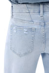 Hellanblaue Mid-Rise-Wide-Leg-Jeans