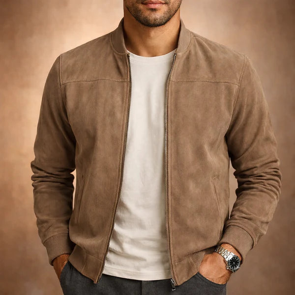 Leichte Herren-Suede-Bomberjacke – smarte Freizeitjacke für alle Jahreszeiten