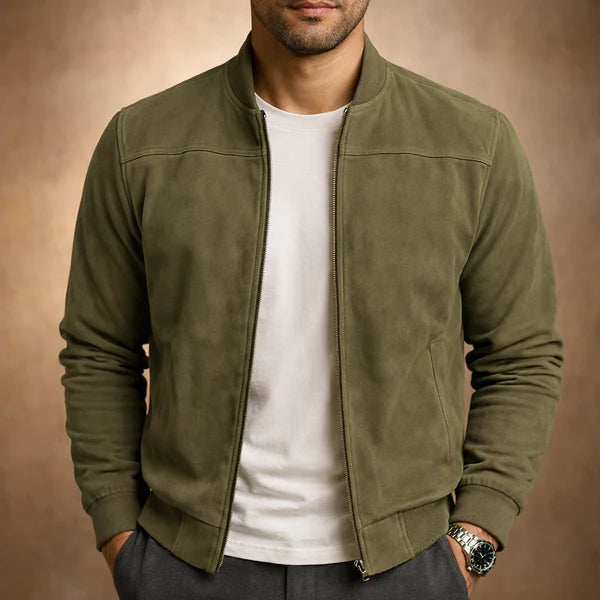 Leichte Herren-Suede-Bomberjacke – smarte Freizeitjacke für alle Jahreszeiten