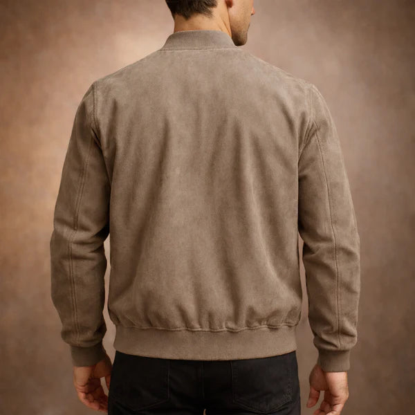 Leichte Herren-Suede-Bomberjacke – smarte Freizeitjacke für alle Jahreszeiten