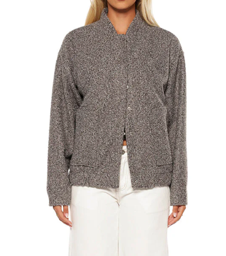 Bomberjacke mit Knopfleiste